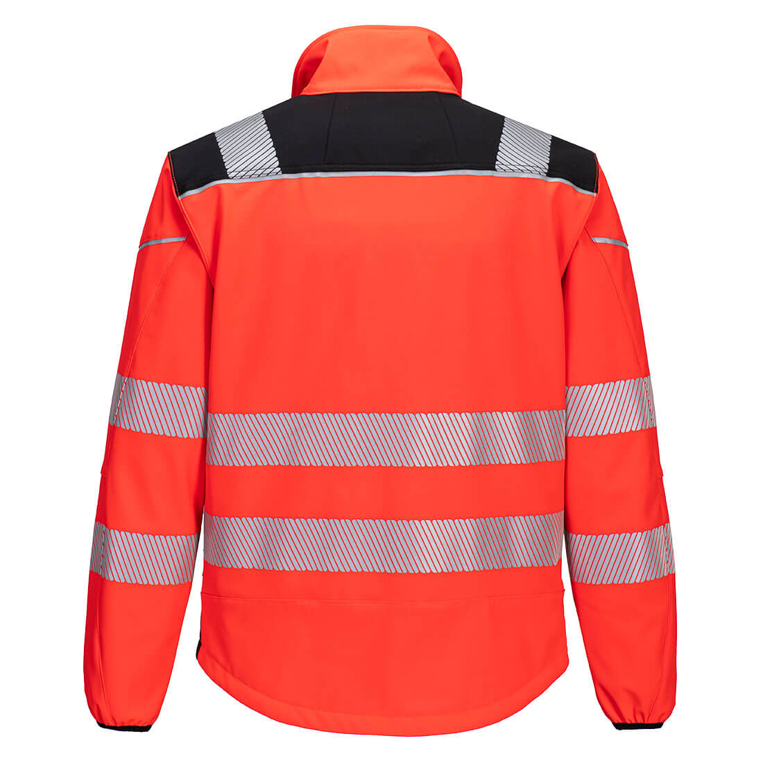PW3 hi-vis Softshell jakke - Rød/Sort - Billede 2