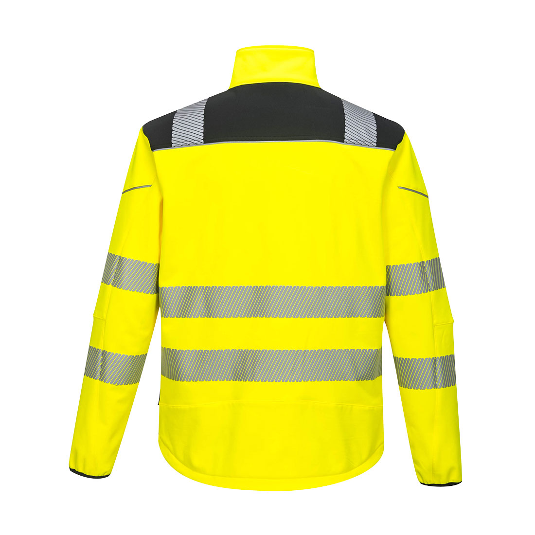 PW3 hi-vis Softshell jakke -Gul/Sort - Billede 2