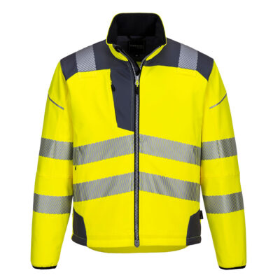 PW3 hi-vis Softshell jakke - Gul/Grå