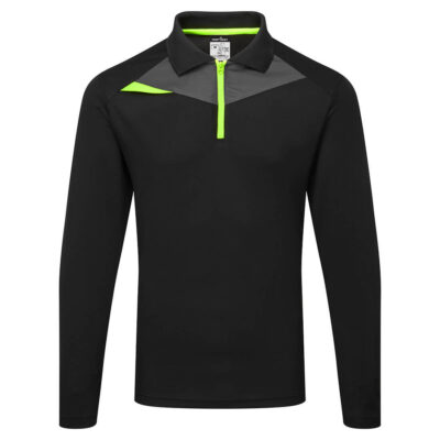 DX4 Langærmet poloshirt - Sort