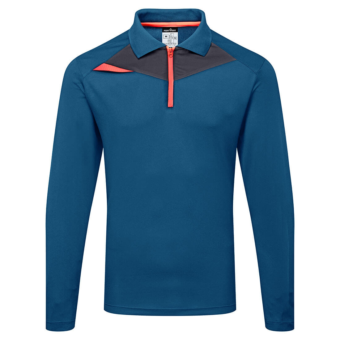 DX4 Langærmet poloshirt - Metroblå