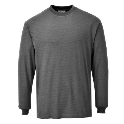 FR Antistatisk langærmet t-shirt - Grå