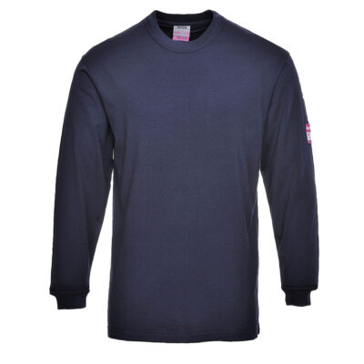 FR Antistatisk langærmet t-shirt - Marine