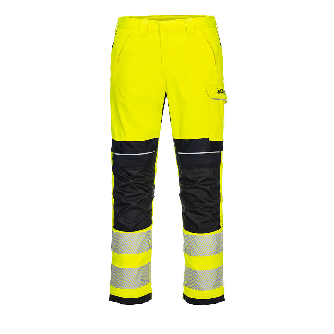 PW3 Hi-Vis håndværkerbukser - Gul/Sort
