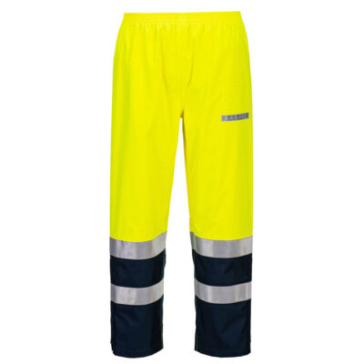 FR410 - Bizflame regn+ hi-vis let Arc bukser Gul/Marine