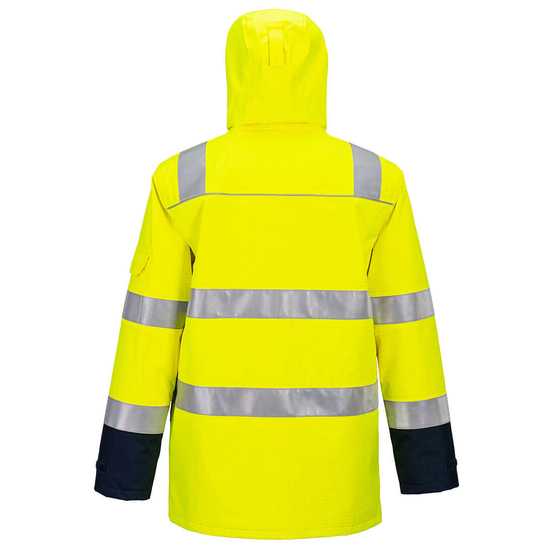 Bizflame regn+ hi-vis let Arc jakke Gul/Marine - Billede 2