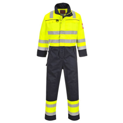 Hi-Vis Multi-norm kedeldragt - Gul/Marine