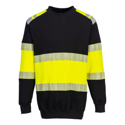 FR Antistatisk langærmet t-shirt - Gul/Sort