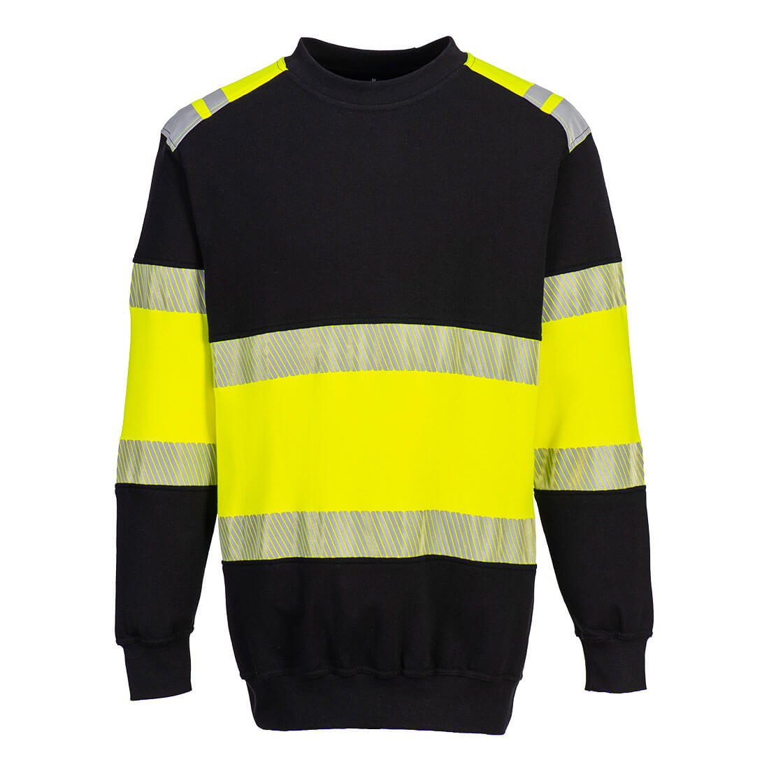FR Antistatisk langærmet t-shirt - Gul/Sort