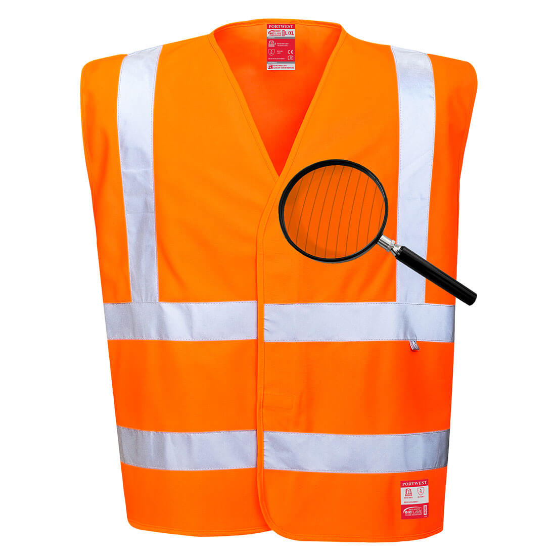 Hi-vis FR antistatisk flammehæmmende vest - Orange