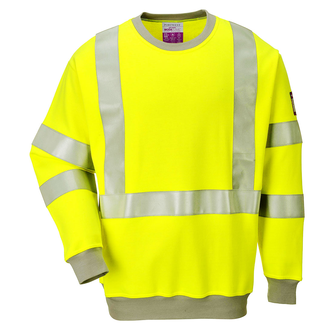 FR Antistatisk hi-vis sweatshirt - Gul