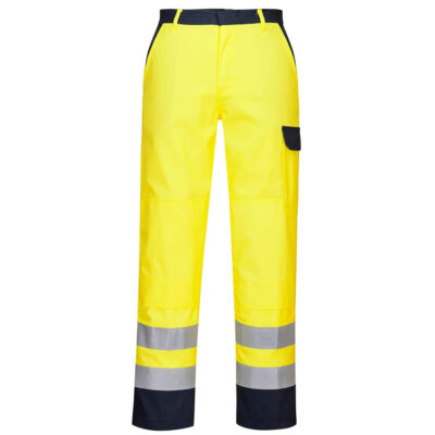 Bizflame hi-vis bukser - Gul/Marine