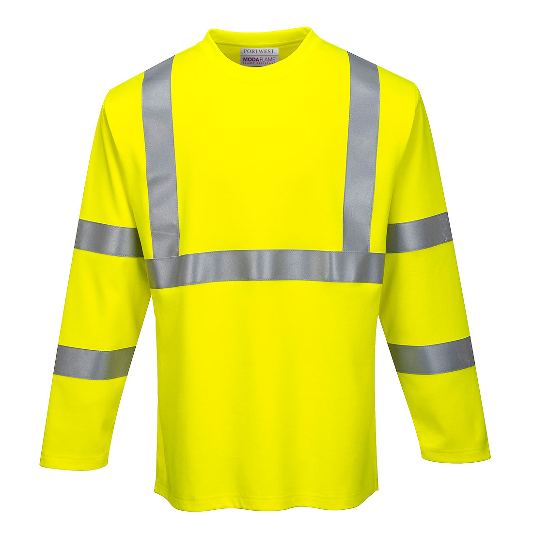 FR Modaflame hi-vis langærmet t-shirts - Gul