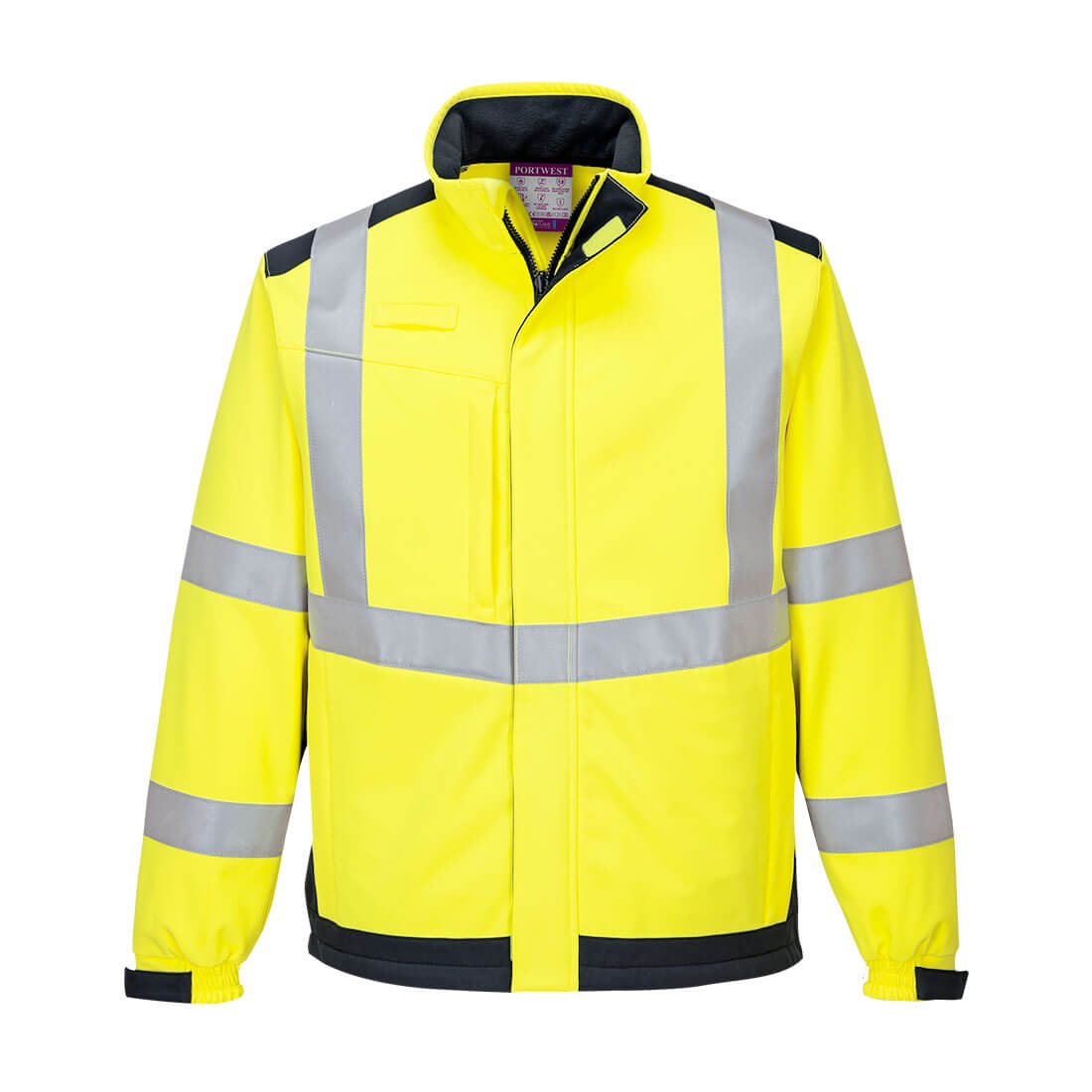 Modaflame multinorm Arc softshell jakke - Gul/Marine