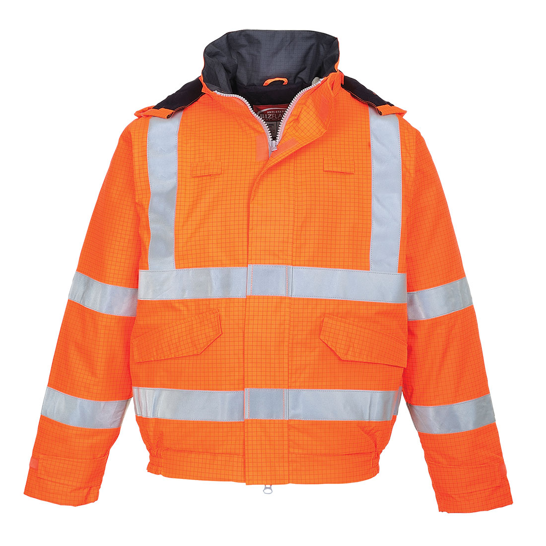 Bizflame FR hi-vis antistatisk pilot regnjakke - Orange