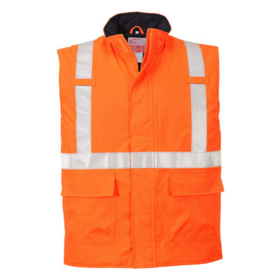 Bizflame hi-vis antistatisk FR bodywarmer - Orange