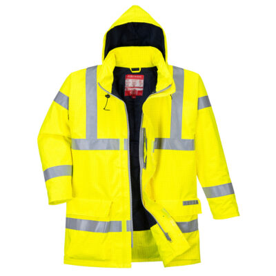 Bizflame hi-vis antistatisk FR  regnjakke -  Gul