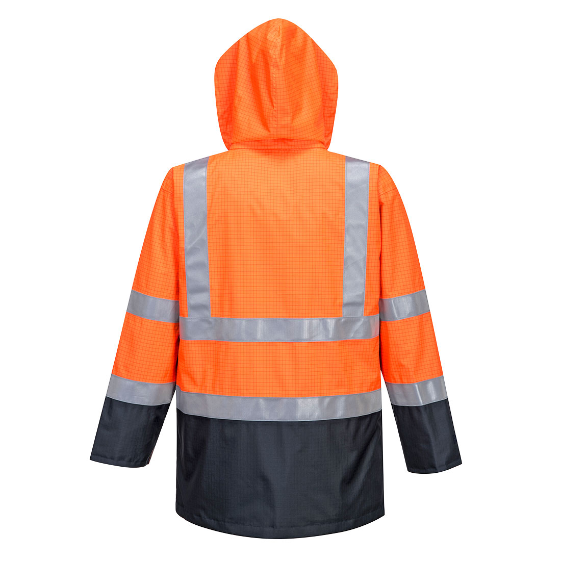 Hi-vis Bizflame vandtæt multibeskyttende jakke - Orange/Marine - Billede 2