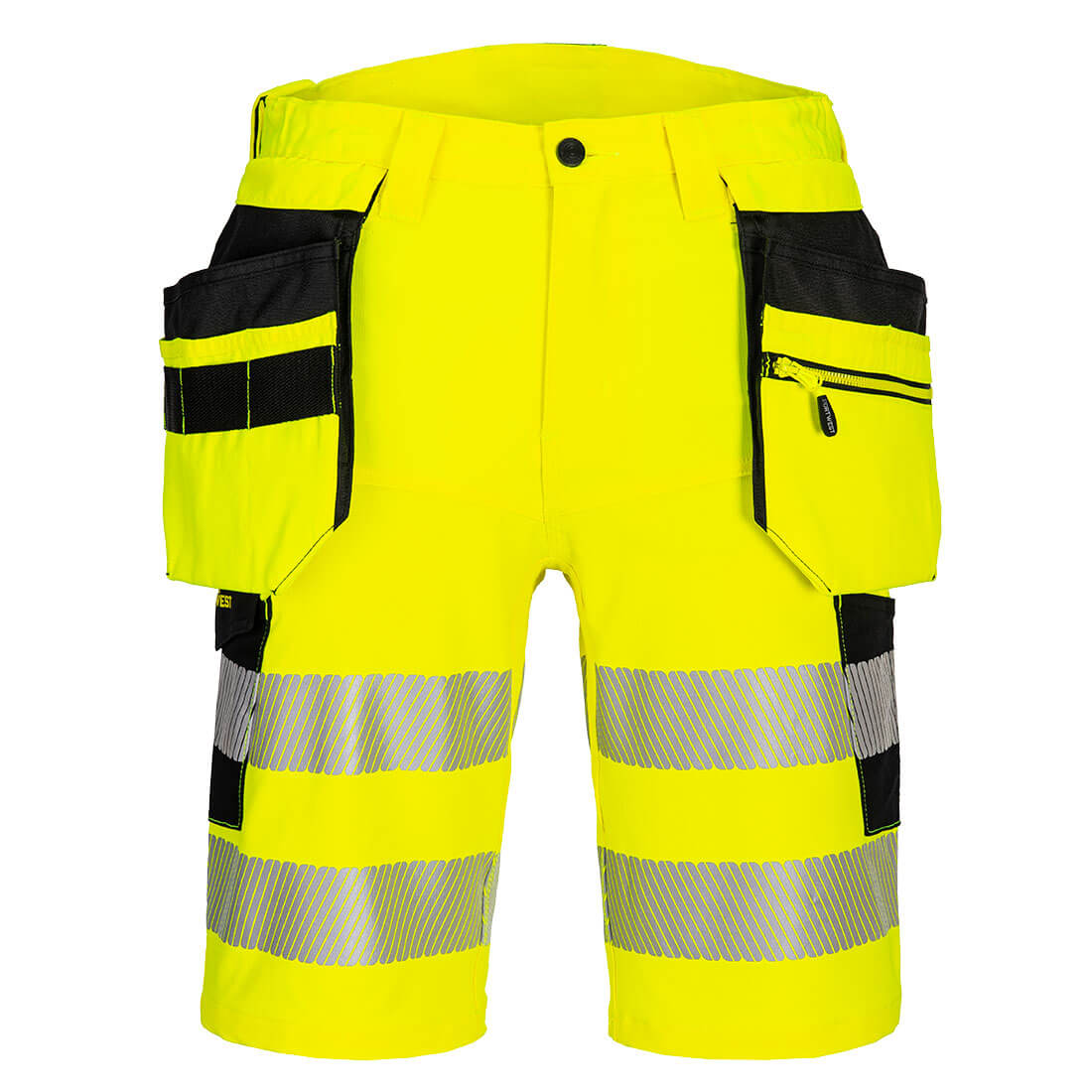 DX4 hi-vis hængelomme shorts - Gul/Sort