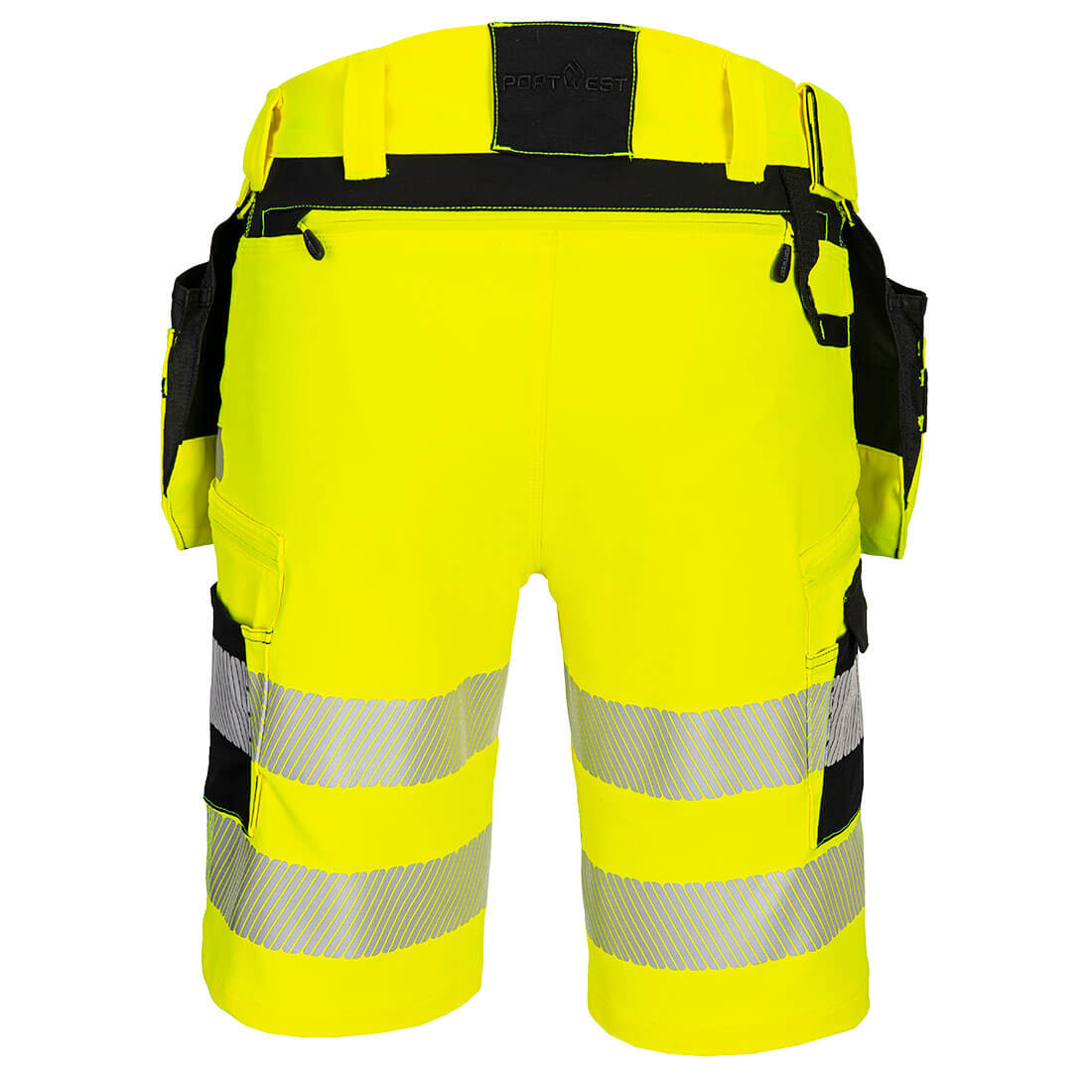 DX4 hi-vis hængelomme shorts - Gul/Sort - Billede 2
