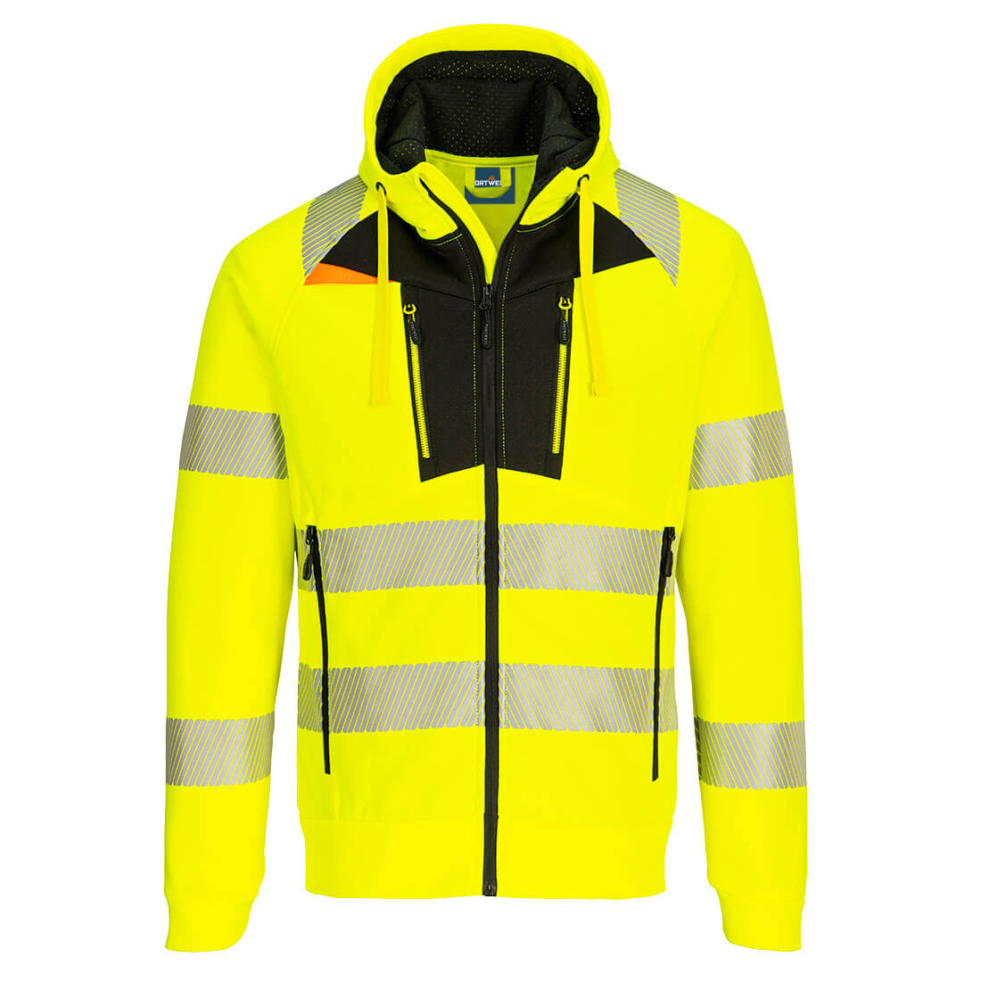 DX4 hi-vis hættetrøje - Gul/Sort
