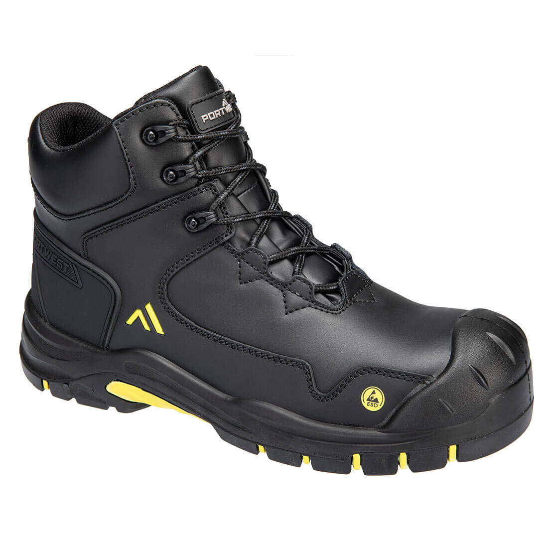 Apex Composite støvlet S3S ESD HRO SR SC FO - Sort/Blå