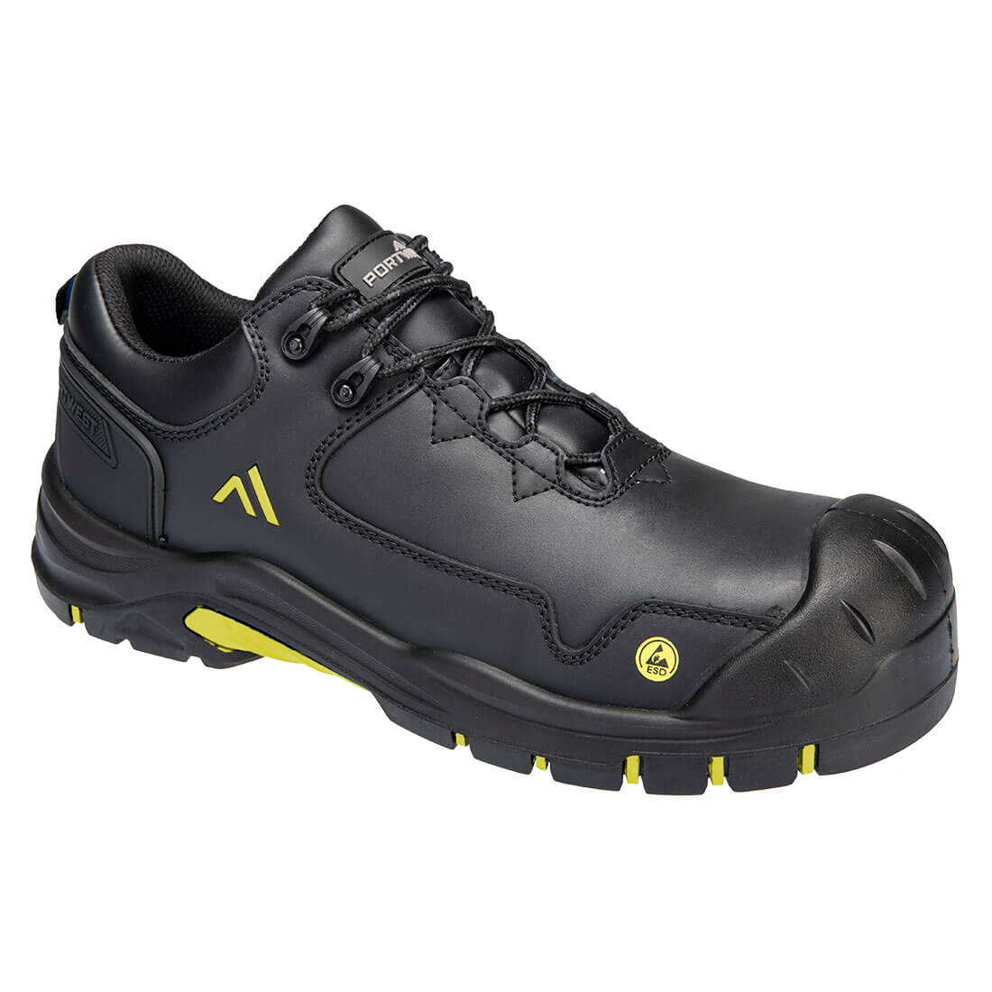 Apex kompositlit sko S3S ESD HRO SR SC FO - Sort/Gul