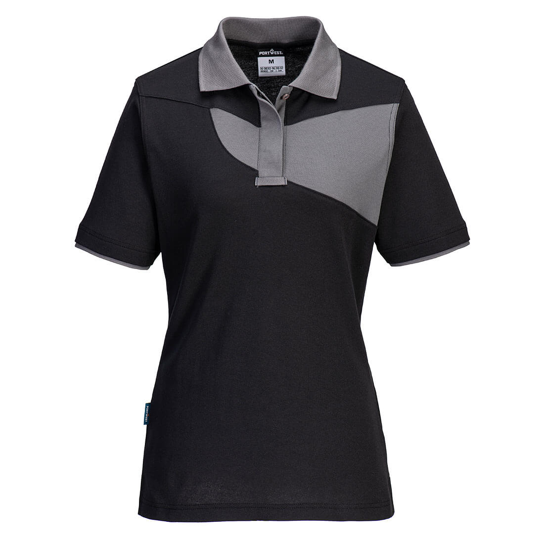 PW2 poloshirt til kvinder - Sort/Zoomgrå