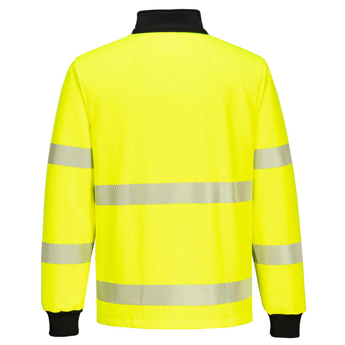 PW3 hi-vis sweatshirt med kort lynlås - Gul/Sort - Billede 2