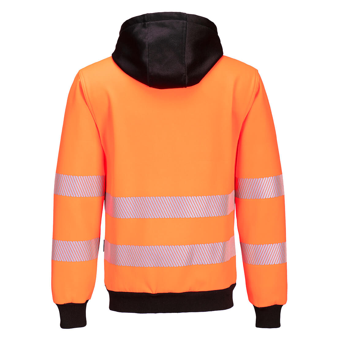 W3 hi-vis hættetrøje med lynlås - Orange/Sort - Billede 2