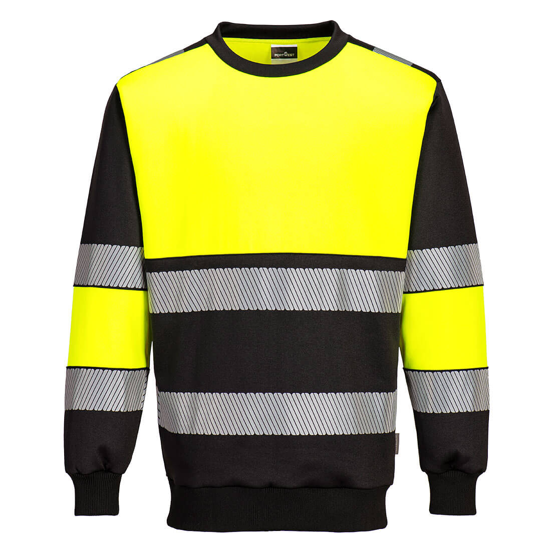PW3 hi-vis klasse 1 sweatshirt - Gul/Sort