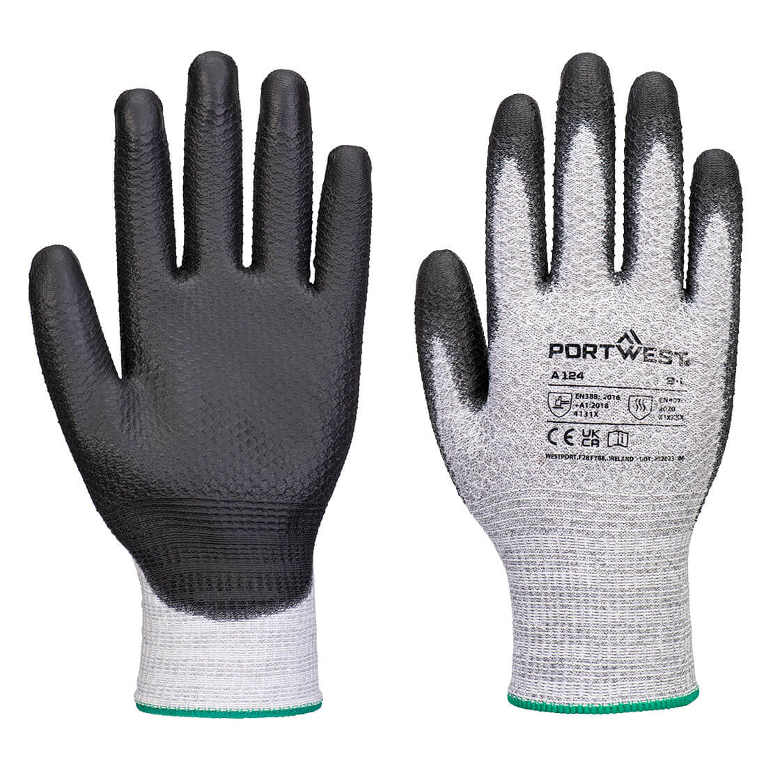 Grip 13 nitril diamant strikket handske (Pk12) - Grå/Sort
