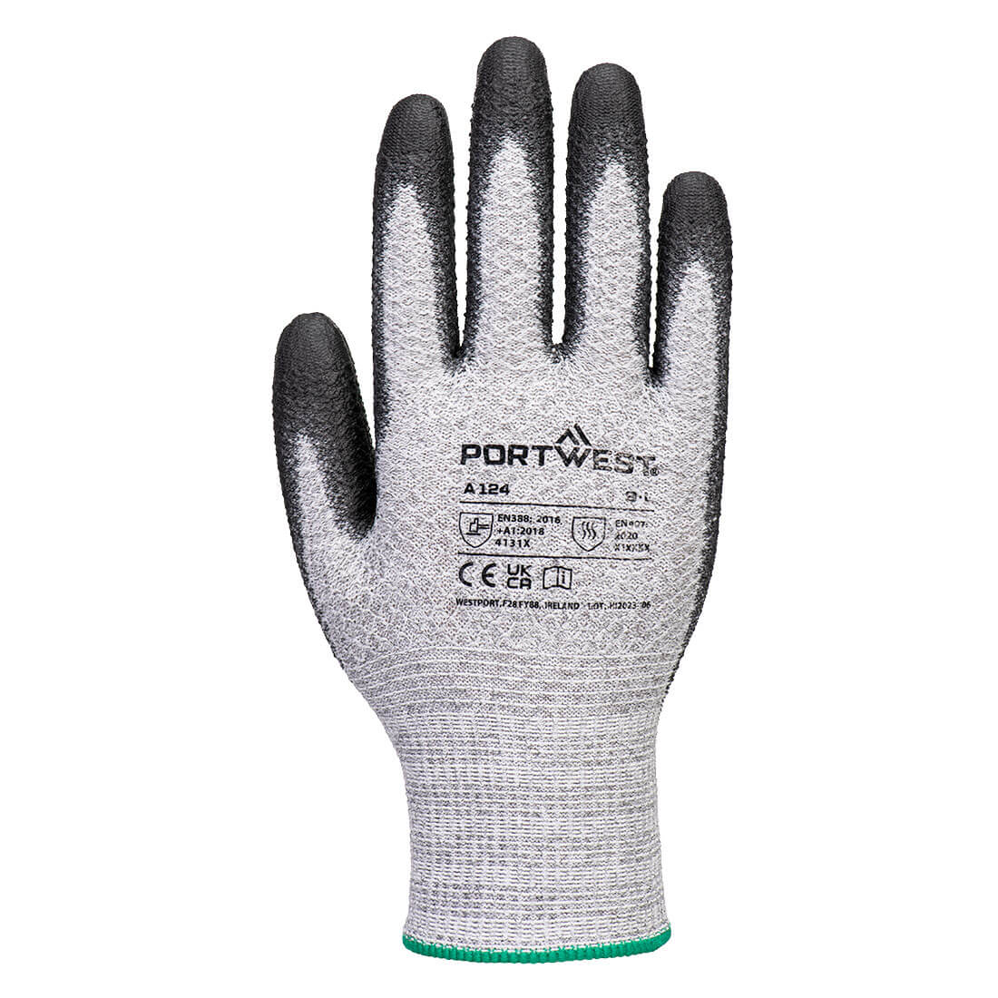 Grip 13 nitril diamant strikket handske (Pk12) - Grå/Sort - Billede 2