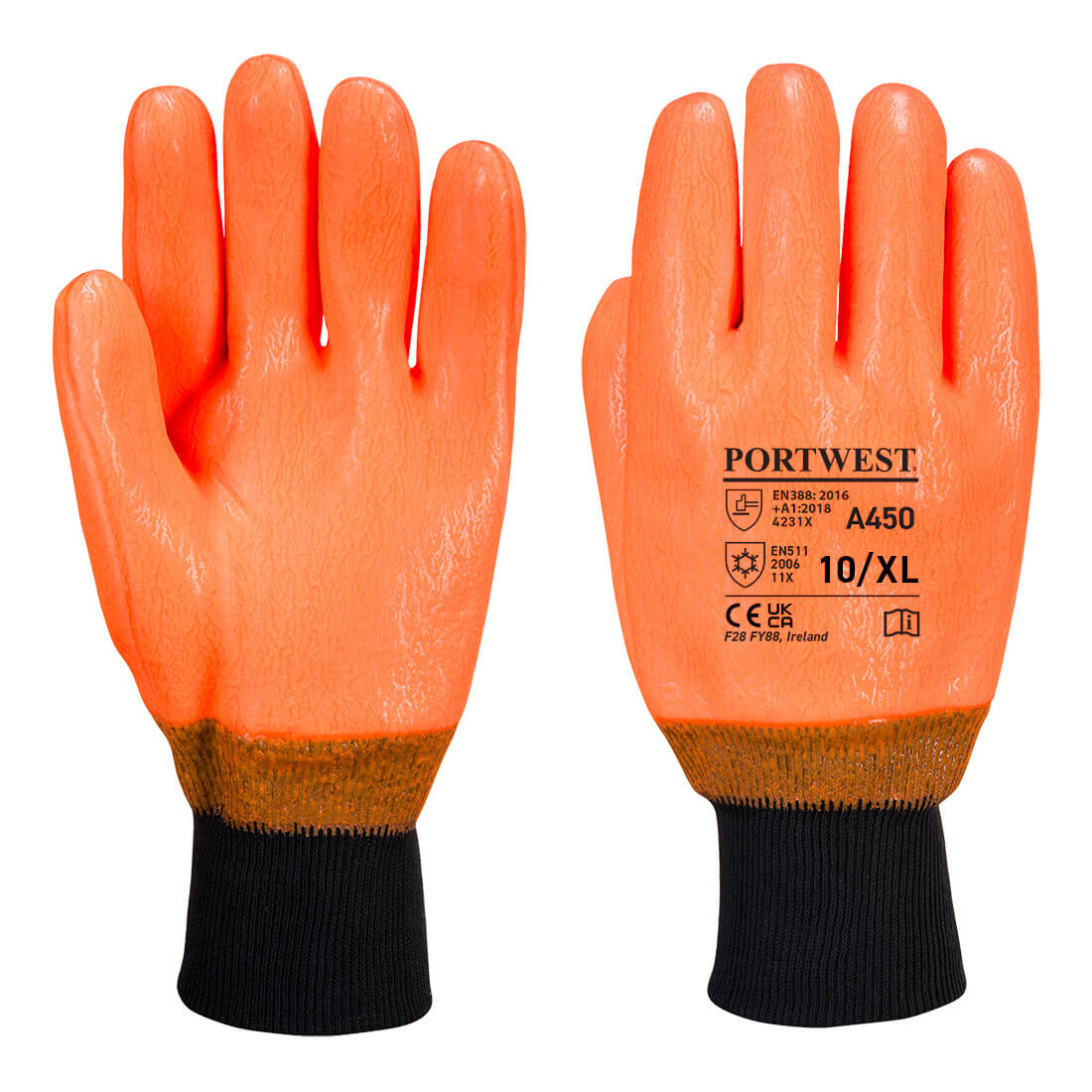 Vejrbestandig hi-vis handske - Orange