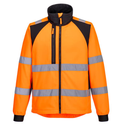 WX2 Eco hi-vis softshell (2 lags) - Orange/Sort