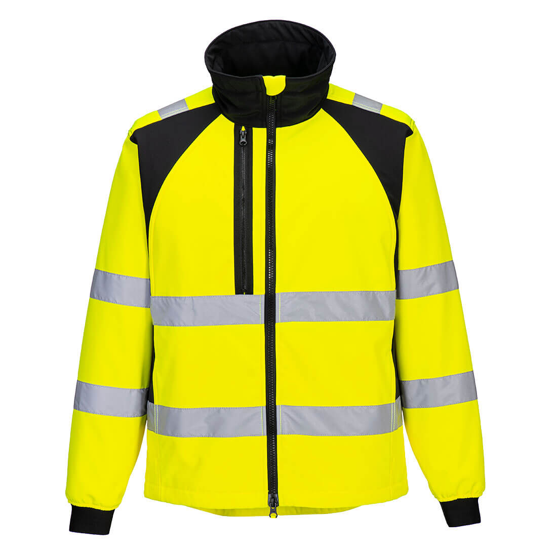 WX2 Eco hi-vis softshell (2 lags) - Gul/Sort