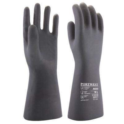 Neopren kemi handske - Sort