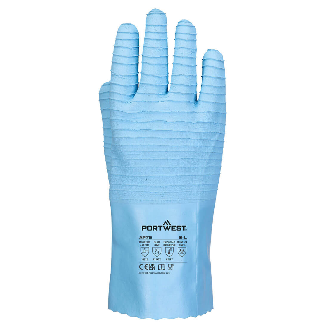 FD Kemi B latex handske - Blå - Billede 2