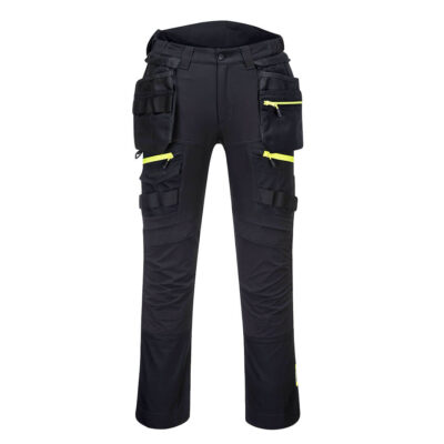 DX4 hi-vis bukser med aftagelige hængelommer - Sort