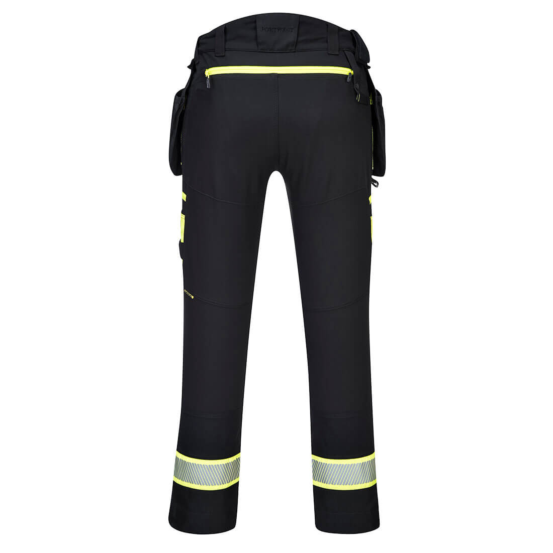 DX4 hi-vis bukser med aftagelige hængelommer - Sort - Billede 2