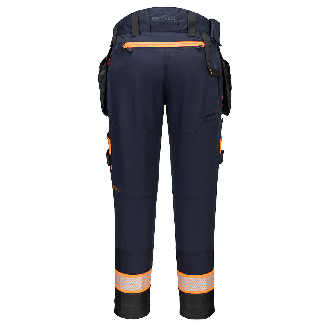 DX4 hi-vis bukser med aftagelige hængelommer - Mørk marine - Billede 2