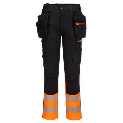 DX4 hi-vis klasse 1 bukser - Orange/Sort
