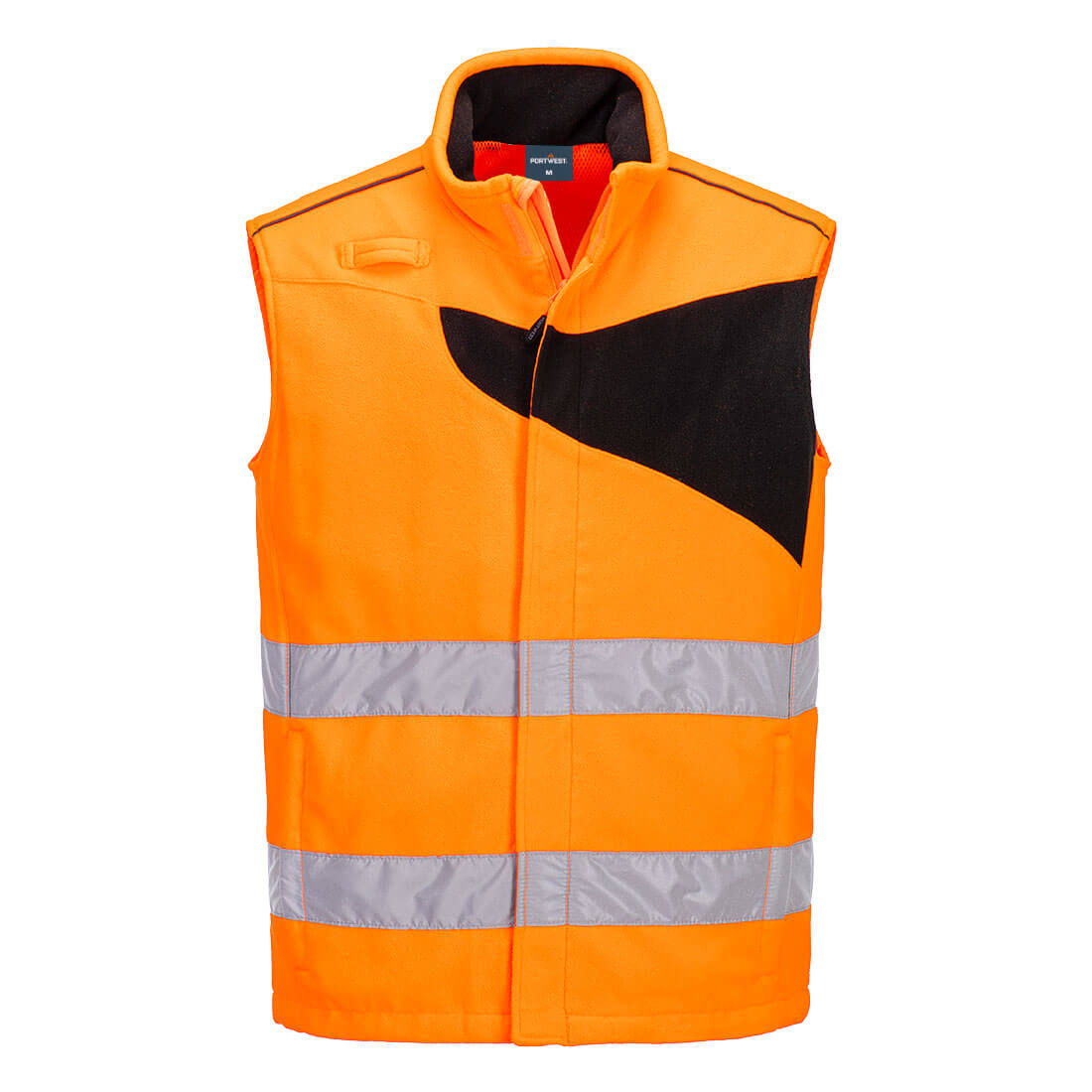 PW2 hi-vis fleece bodywarmer - Orange/Sort