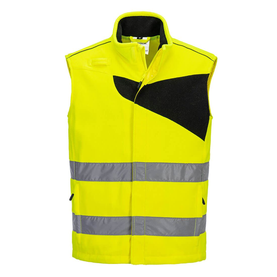 PW2 hi-vis fleece bodywarmer - Gul/Sort