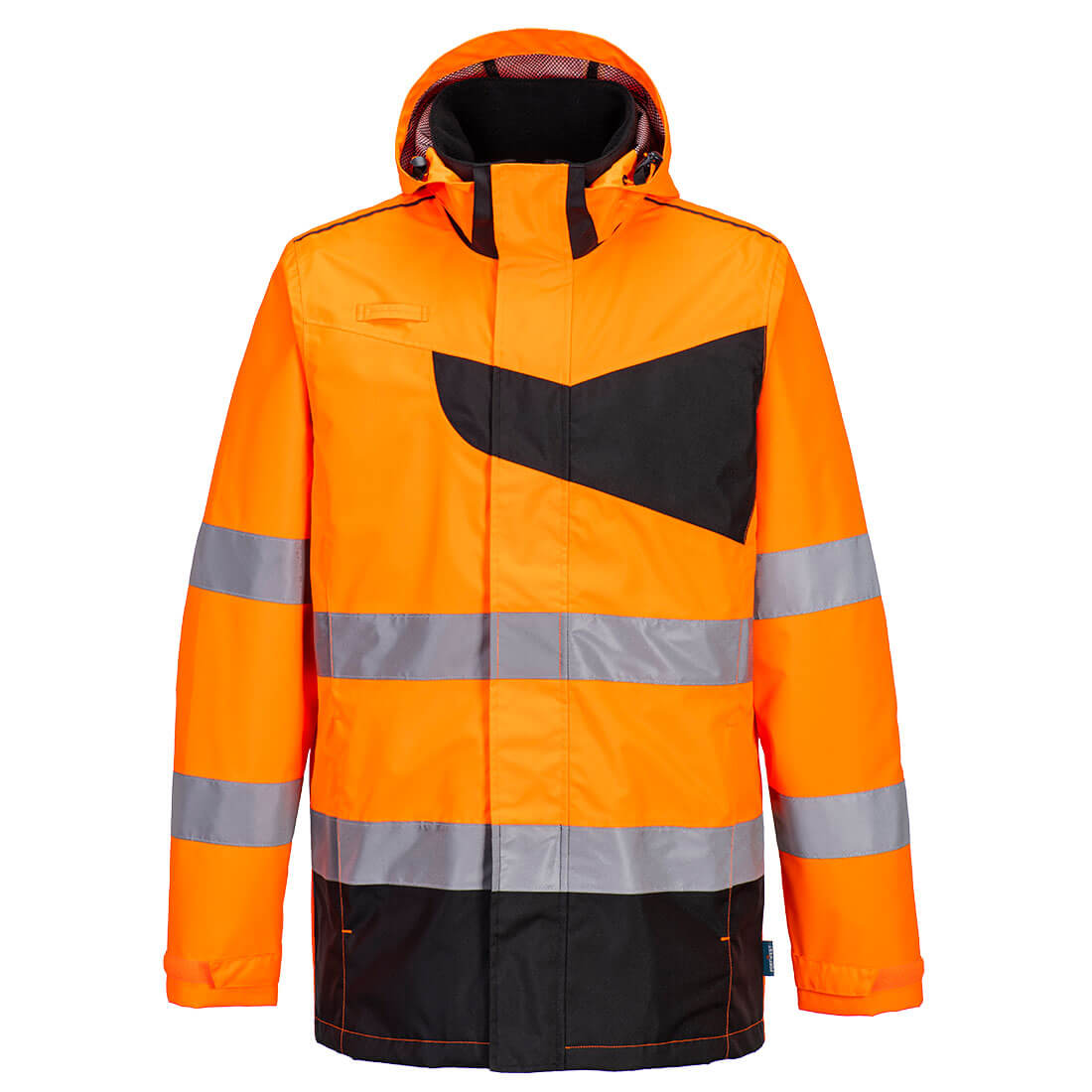 PW2 hi-vis regnjakke - Orange/Sort