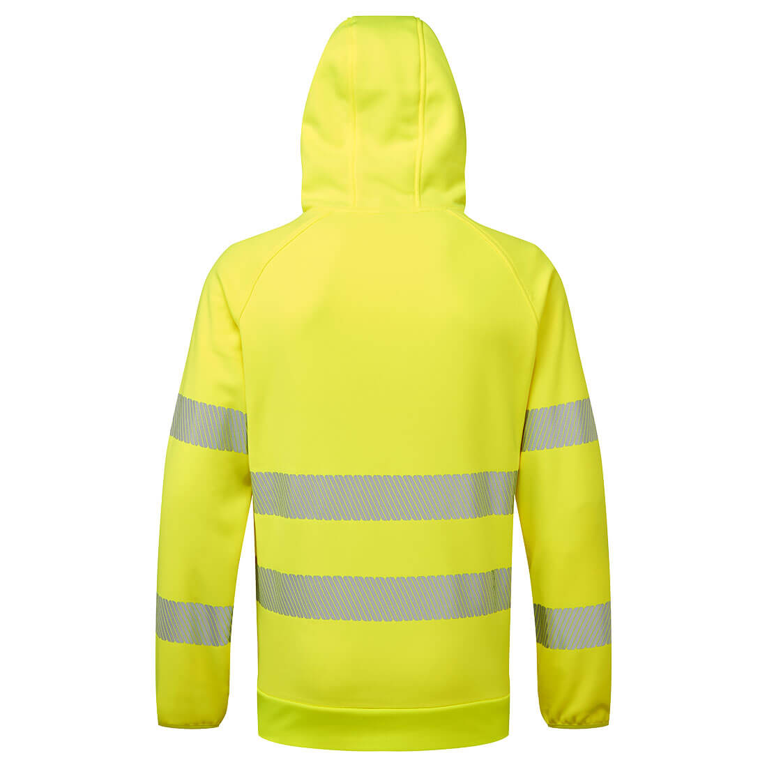 DX4 Hi-Vis sweatshirt med tragtformet hals og lynlås - Gul/Sort - Billede 2