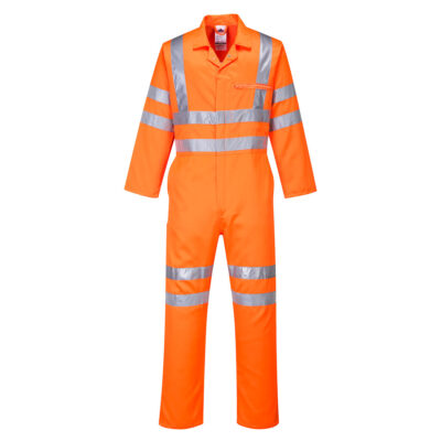 Hi-Vis polybomulds-serviceoveralls - Orange