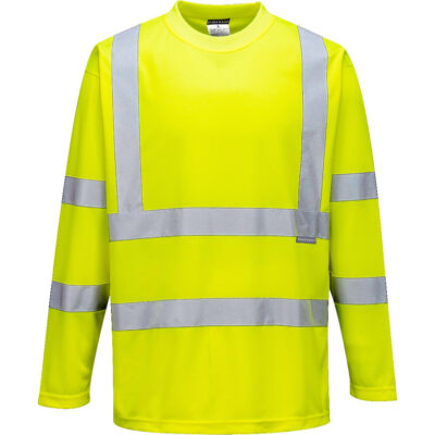 Hi-Vis langærmet T-Shirt - Gul