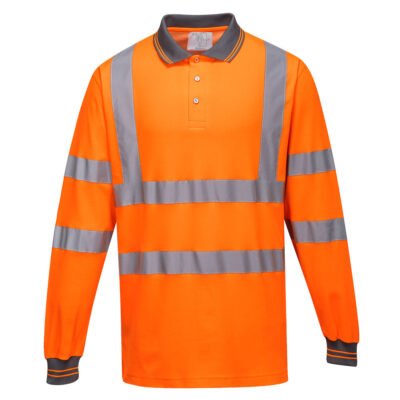 Langærmet Cotton Comfort Polo - Orange