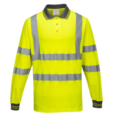Langærmet Cotton Comfort Polo - Gul